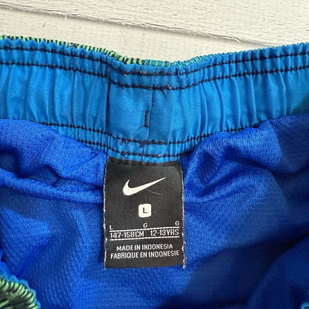 Nike boys swim shorts blue green‎ youth large